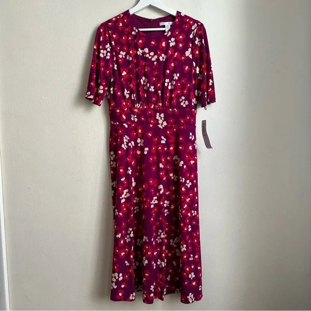 NWT London Times midi floral dress size 10 - Picture 2 of 7